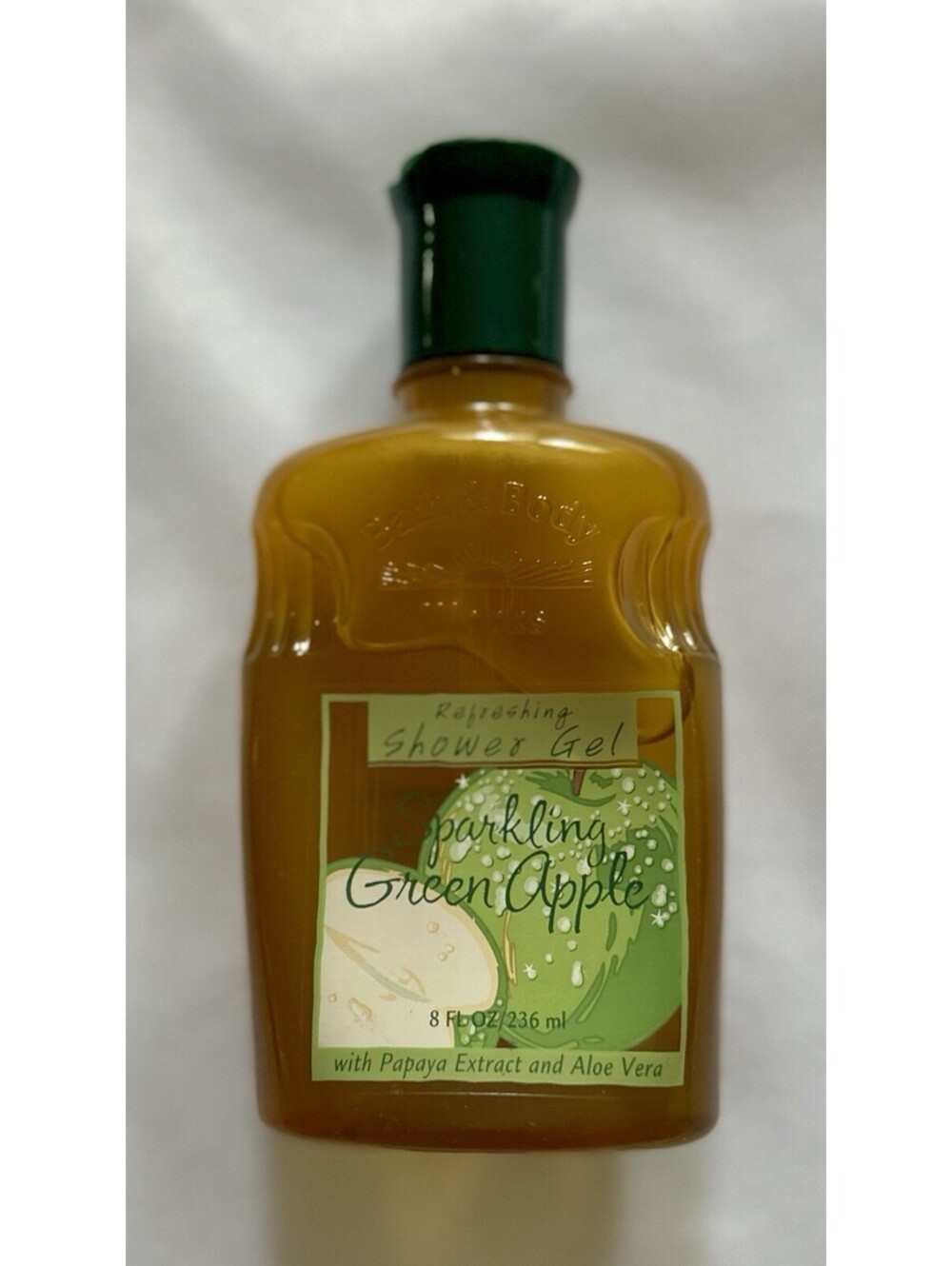 Bath & Body Works SPARKLING GREEN APPLE Shower Gel 24 oz NOS Discontinued Scent